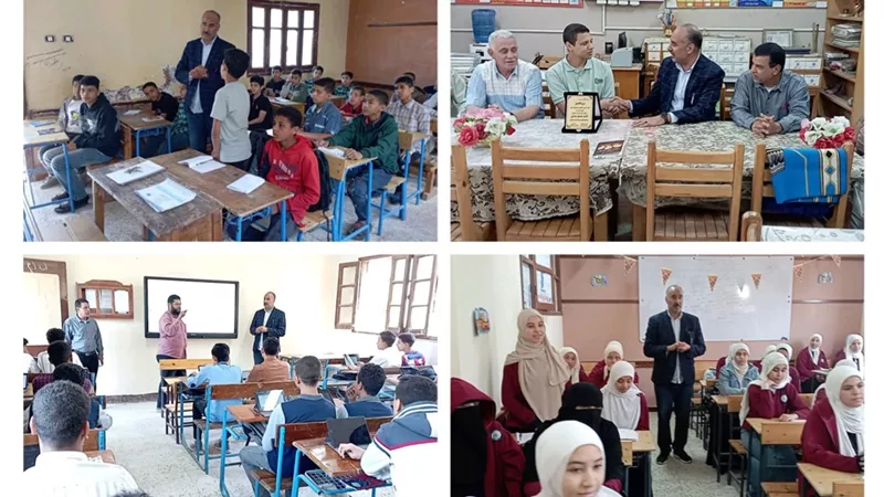 تعليم بني سويف: انتظام الدراسة وتفعيل الأنشطة خلال جولة تفقدية ببا