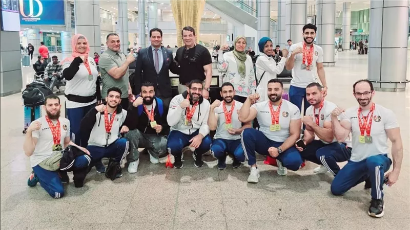 وزارة الشباب والرياضة تستقبل أبطال بطولة أفريقيا لمصارعة الذراعين