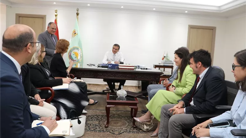 وزير الزراعة يبحث مع وفد أوروبي وإيطالي تعزيز الأمن الغذائي