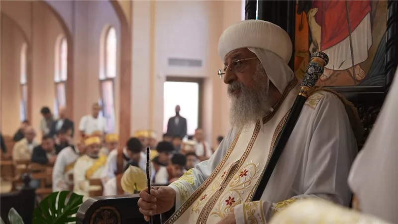 البابا تواضروس الثاني يصلي قداس عيد القديس مارمرقس في كاتدرائية 
