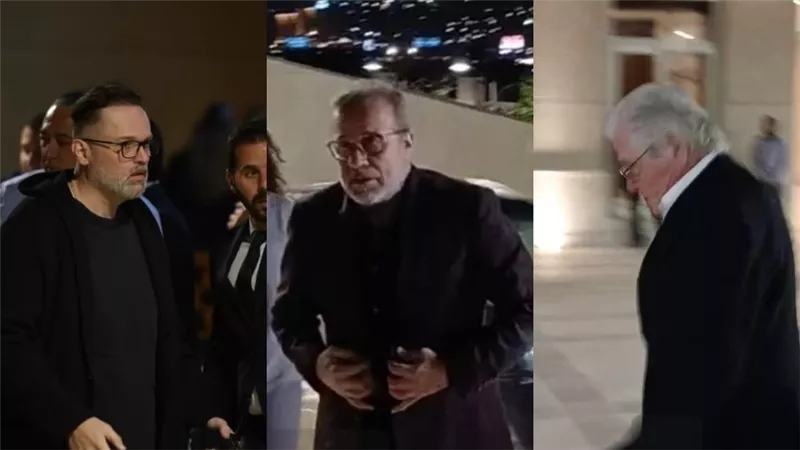 حسين فهمي وشريف منير وعبدالعزيز يقدمون واجب عزاء هاني شاكر
