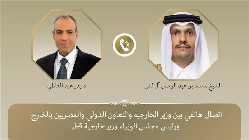 وزير الخارجية يبحث مع نظيره القطري خفض التصعيد الإقليمي في المنطقة