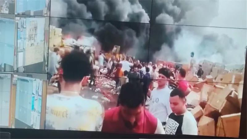 إصابة ٥ أشخاص في حريق بقليوب بمحافظة القليوبية 