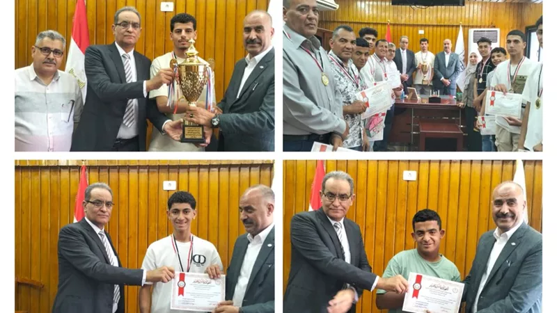 بنى سويف |تكريم منتخب الصم والبكم الفائز ببطولة الجمهورية لكرة القدم الخماسية