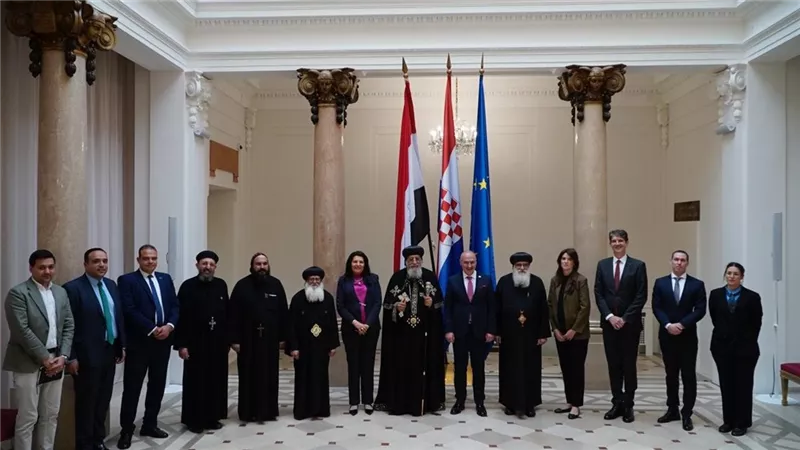 وزير خارجية كرواتيا يستقبل البابا تواضروس الثاني بمقر الوزارة في  زغرب