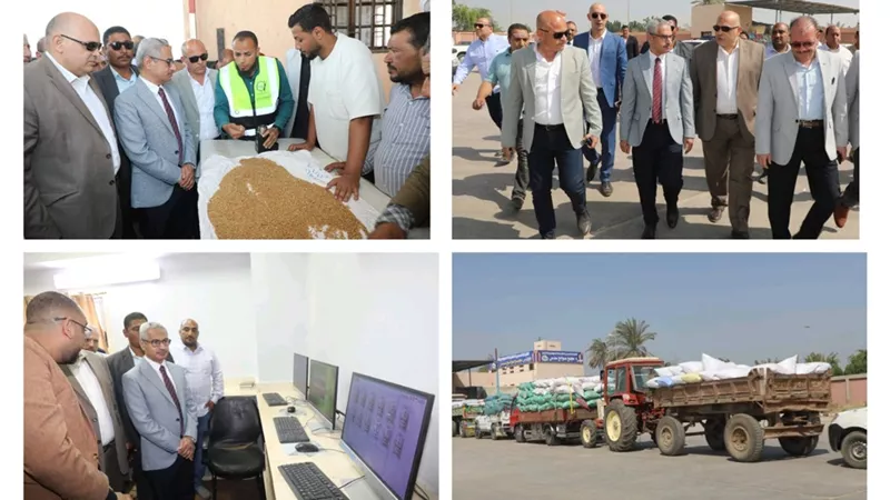 يسع 60 ألف طن.. محافظ بني سويف يتابع ميدانياً توريد القمح بمُجمّع الصوامع بسدس
