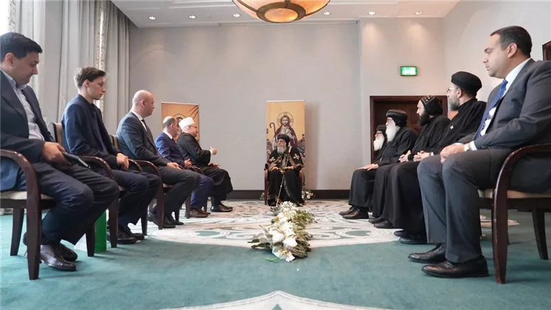 البابا تواضروس الثاني يستقبل أسقف الروم الكاثوليك ومفتي كرواتيا