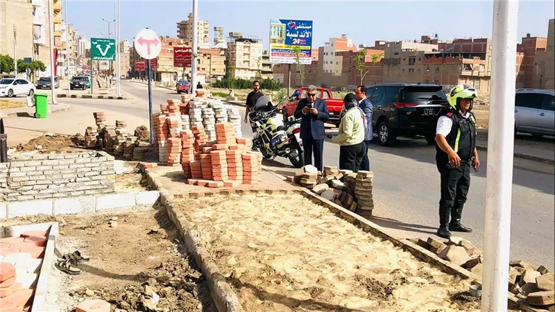 محافظ الدقهلية يتفقد أعمال التطوير والتجميل بمدخل مدينة نبروه