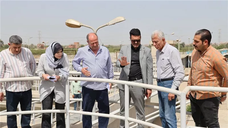 مستشار رئيس الوزراء يتفقد محطة معالجة الصرف الصحي ببلتان بالقليوبية