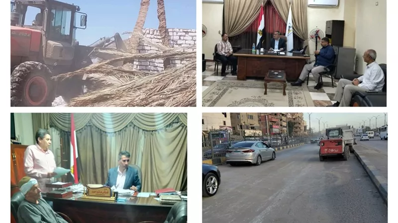 رفع 322 اشغال متنوع بالفشن ومتابعة الموجة 29 بمحافظة بنى سويف