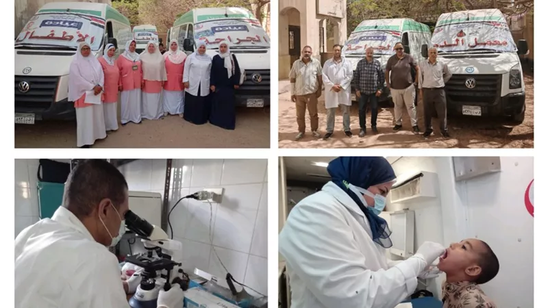 بنى سويف: 3500 خدمة طبية مجانية بقافلة حياة كريمة لاهالى البهسمون باهناسيا