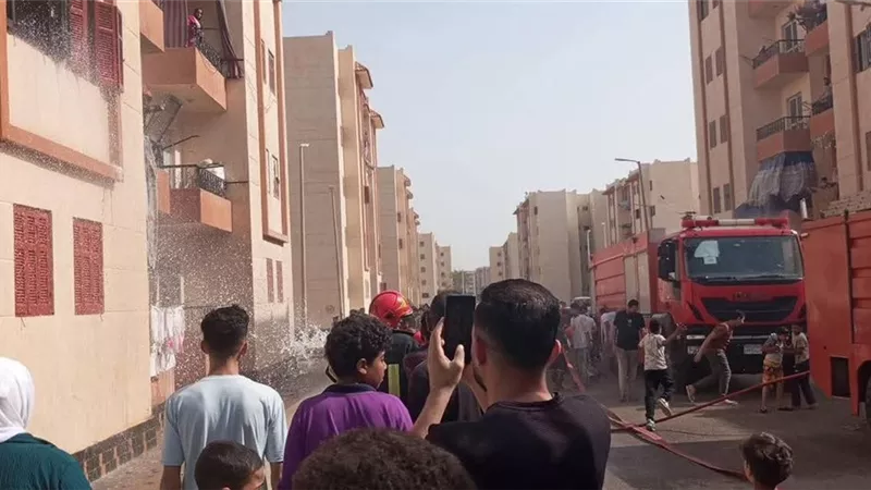 اندلاع حريق فى شقة سكنية بمدينة العاشر من رمضان بالشرقية