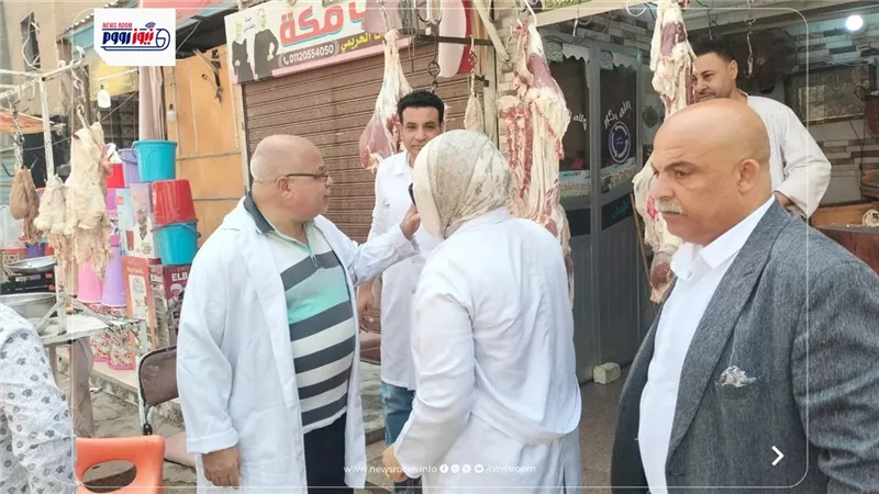 حملة رقابية بسنورس بالفيوم لضبط محال الجزارة والدواجن