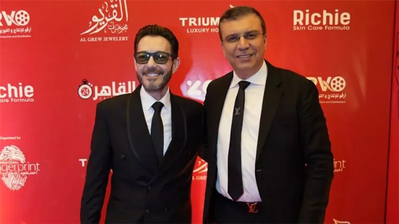 بالصور.. عمرو الليثي وأحمد زاهر في حفل توزيع جوائز تريند أووردز