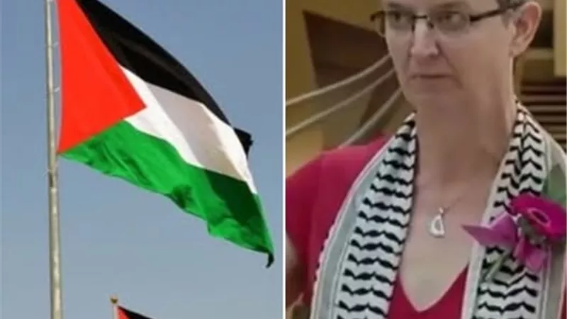 نائبة اسكتلندية تؤدي القسم في البرلمان بالكوفية الفلسطينية
