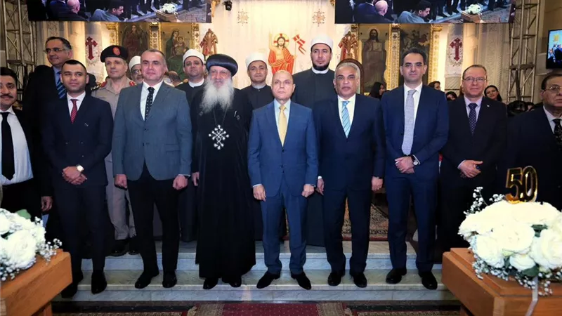 محافظ الغربية يشهد احتفالية اليوبيل الذهبي لرهبنة الأنبا بولا مطران طنطا 