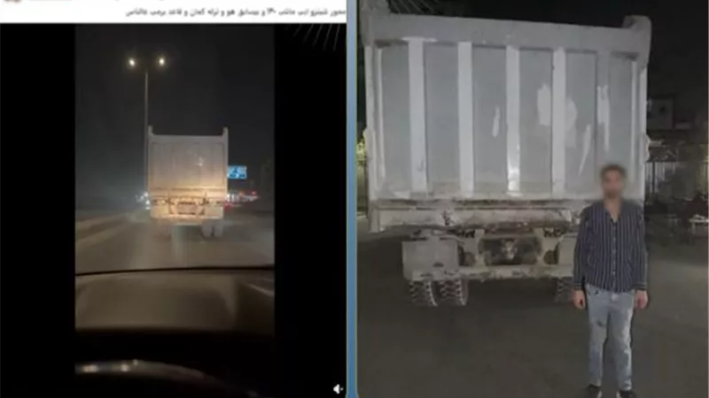 فيديو القيادة برعونة يطيح بسائق نقل في القاهرة.. والأمن يتدخل
