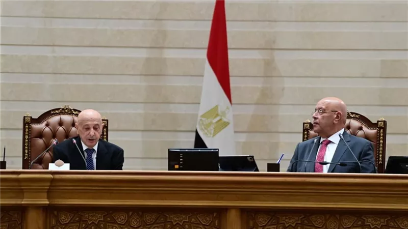 بحضور عقيلة صالح.. رئيس النواب يؤكد دعم استحقاقات ليبيا الدستورية والدفاع عنها