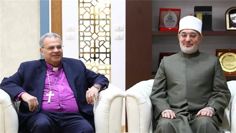 مفتي الجمهورية يستقبل رئيس الطائفة الإنجيلية للتهنئة بعيد الأضحى المبارك