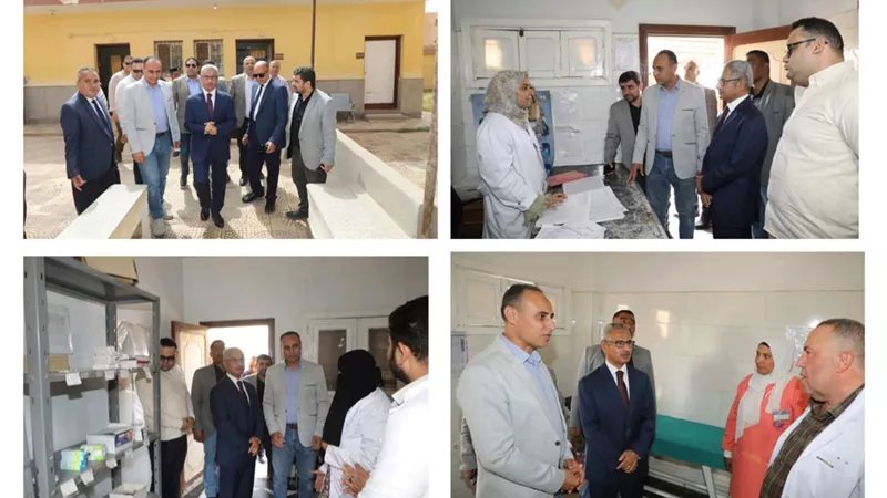 جولة مفاجئة لمحافظ بني سويف داخل وحدة صحية بإهناسيا لمتابعة الخدمات الطبية