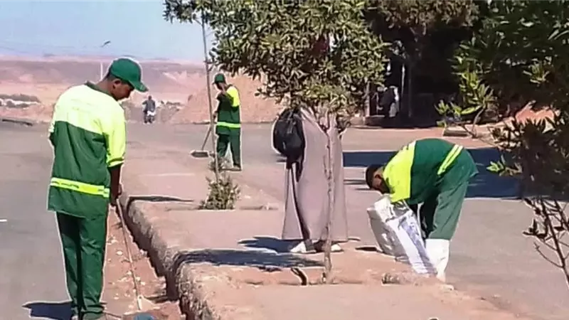 محافظ أسوان يقرر وقف العمل الميدانى لعمال النظافة خلال ساعات الذروة 