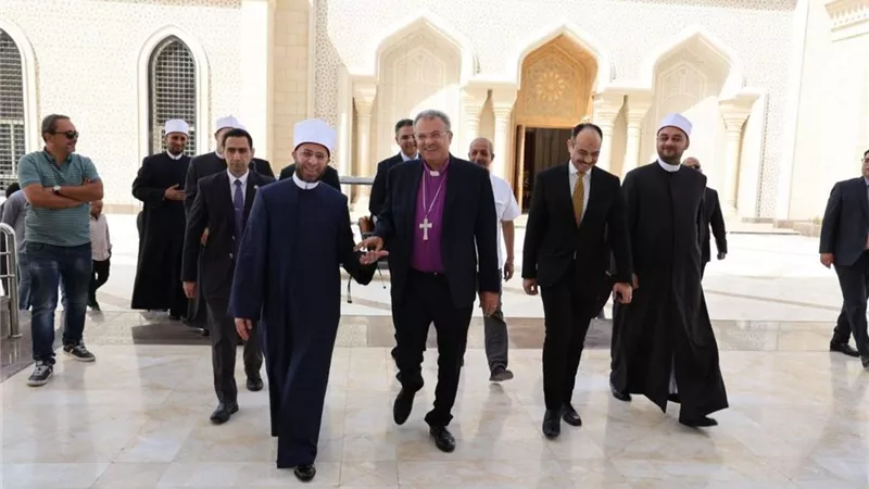 وزير الأوقاف يستقبل وفد الهيئة القبطية الإنجيلية بمسجد مصر للتهنئة بعيد الأضحى