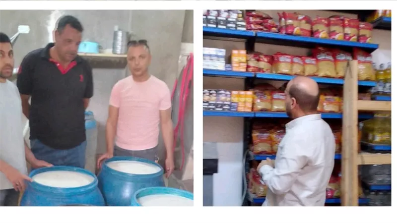 بنى سويف| ضبط 5 أطنان أعلاف مجهولة المصدر و1000 لتر ألبان غير صالحة