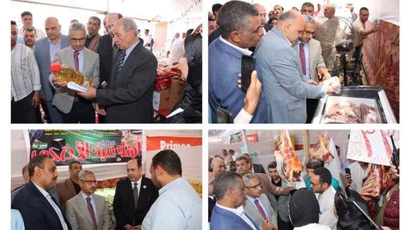 استعدادا للعيد.. محافظ بني سويف يتفقد معرض 
