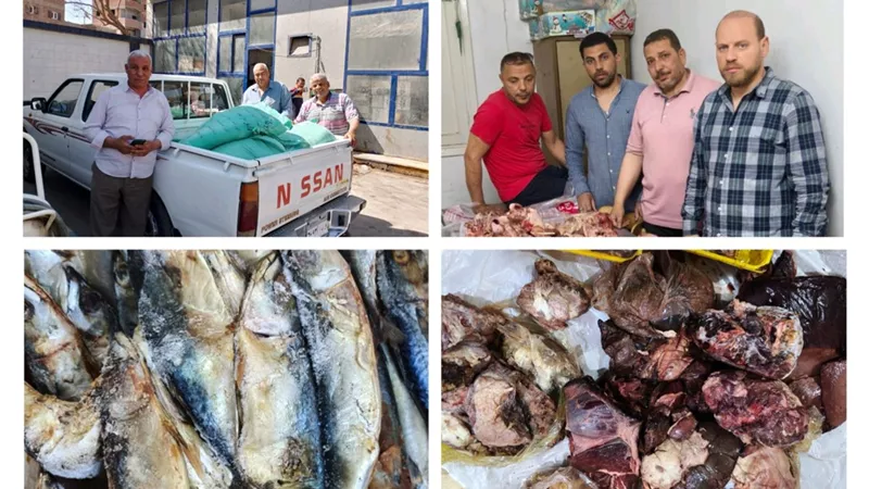 بنى سويف: ضبط لحوم ودجاج مجهولة المصدر ودقيق مدعم قبل بيعه بالسوق السوداء