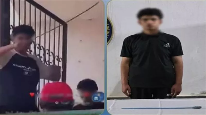 القبض على طالب لوح بـ
