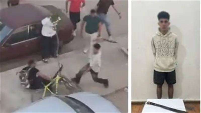 فيديو اعتداء بسلاح أبيض بالإسماعيلية ينتهي بضبط المتهم سريعًا