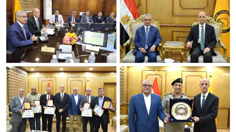 جامعة بنى سويف تكرم مدير إدارة التربية العسكرية تقديرًا لجهوده  