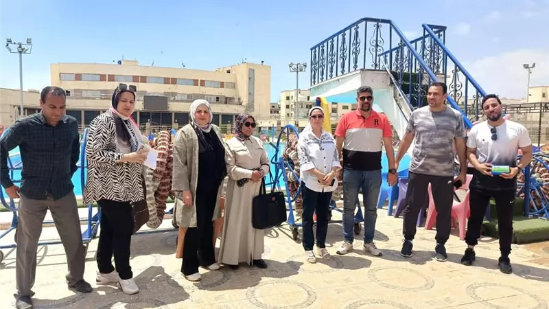 متابعة ميدانية مكثفة لحمامات السباحة بالهيئات الشبابية والرياضية في السويس