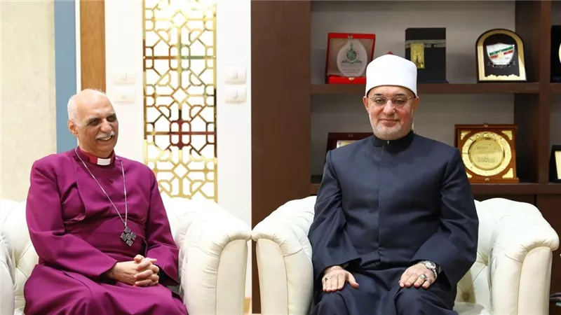 مفتي الجمهورية يستقبل وفد الكنيسة الأسقفية لتقديم التهنئة بعيد الأضحى المبارك