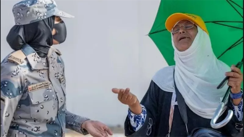 المرأة السعودية في الصفوف الأمامية.. منسوبات الحرس يؤمن الحجاج|صور