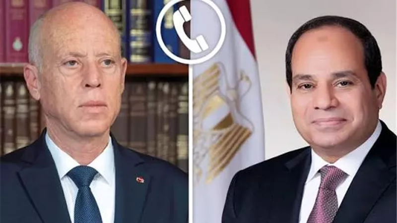 السيسي يتلقى اتصالًا هاتفيًا من قيس سعيد مهنئًا بعيد الأضحى المبارك