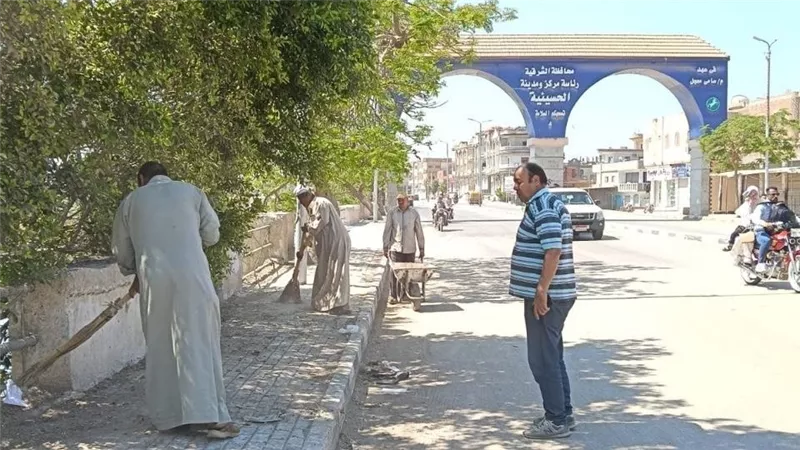 تكثيف حملات النظافة والتجميل ورفع المخلفات بالشرقية فى ثانى أيام العيد