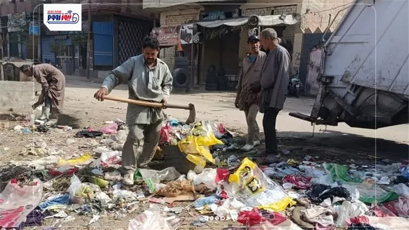 حملات للنظافة ورفع الإشغالات وتحسين المظهر الحضاري بمركزي سنورس ويوسف الصديق 