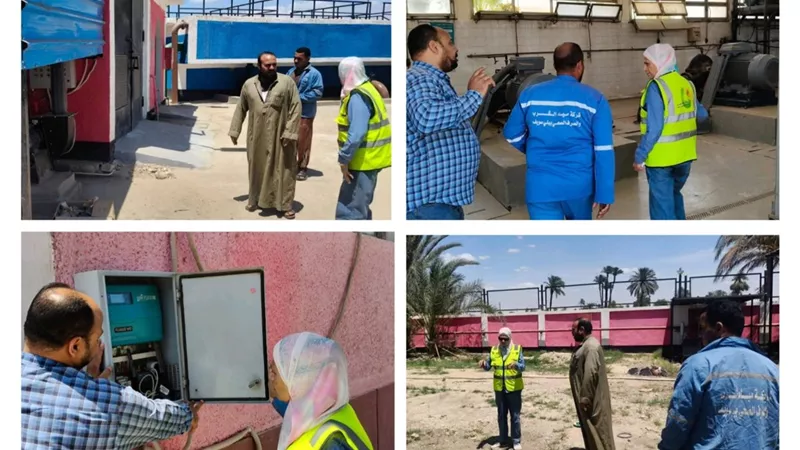 بنى سويف: انتظام تقديم خدمات مياه الشرب والصرف خلال اجازة عيد الأضحي