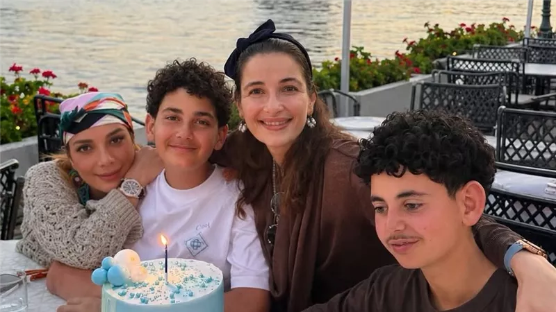 شام الذهبي ابنة أصالة تحتفل بعيد ميلاد شقيقيها التوأم |صور