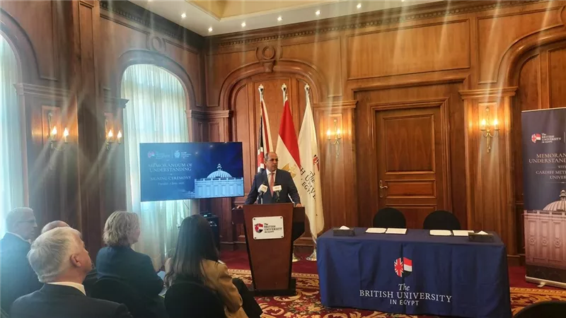 انطلاق فعاليات توقيع بروتوكول التعاون بين الجامعة البريطانية وجامعة كارديف  