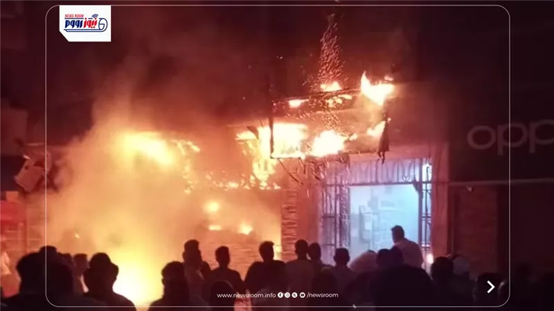 حريق يلتهم مطعماً شهيراً بمدينة المنيا دون خسائر بشرية