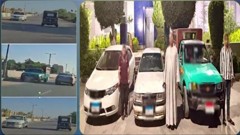 عشان يختصروا الطريق..القبض على 3 سائقين بعد السير عكس الاتجاه ببني سويف