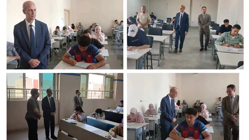 جوله تفقدية لرئيس جامعة بني سويف الأهلية لمتابعة سير الامتحانات |صور 