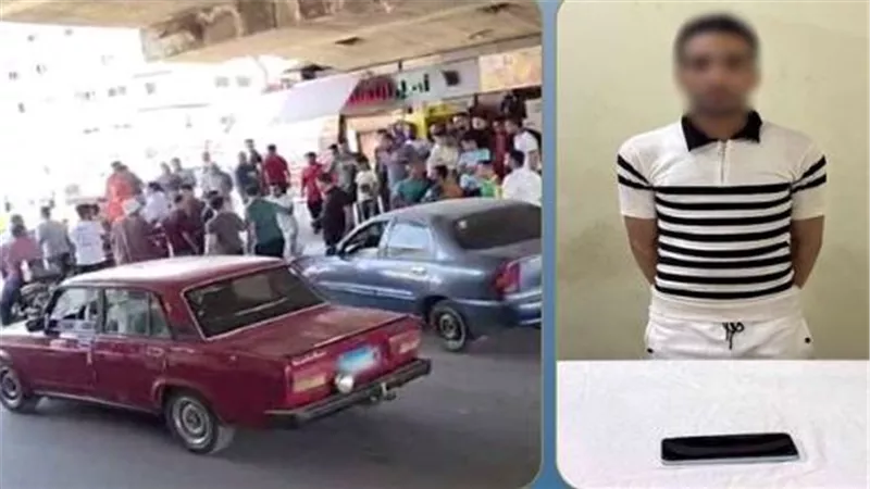 بسبب كلاكس سيارة.. ضبط عجلاتي لقن سائقا علقة ساخنة وهشم سقف سيارته بكفر الدوار