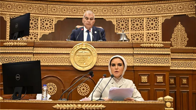 سحر نصر تستعرض تقرير لجنة الشؤون المالية لخطة التنمية الاقتصادية والاجتماعية
