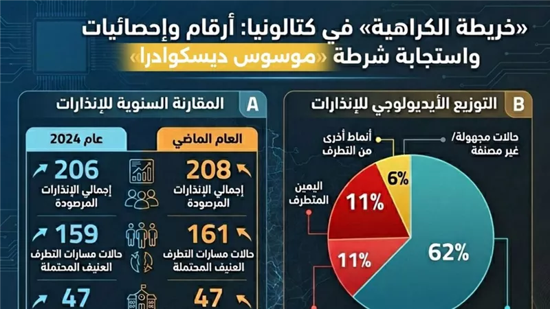 مرصد الأزهر: شرطة كتالونيا ترسم 
