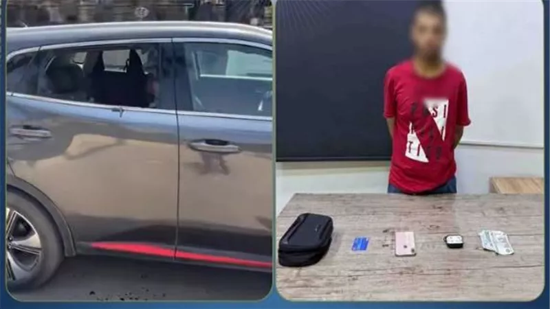 زجاج مهشم وحقيبة مفقودة..القبض على المتهم بسرقة سيارة طالب بالجيزة 