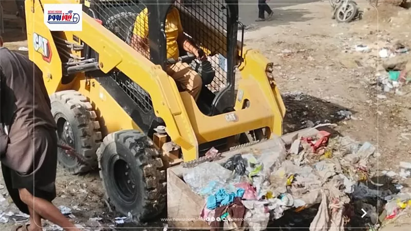 حملات مكثفة للنظافة العامة ورفع الإشغالات وتحسين المظهر الحضاري بسنورس والصديق