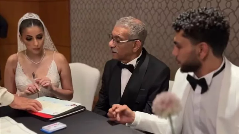 سيد رجب يحتفل بعقد قرآن نجله زياد |صور                   